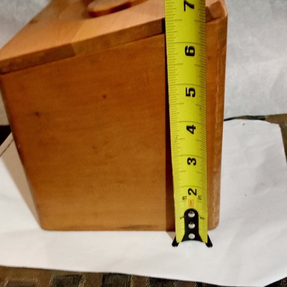 Vintage 4 PC Solid Wooden Canister Set Square,I'd century Modern - Picture 6 of 8